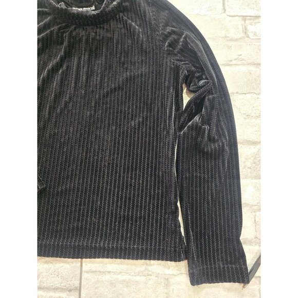 Sno Skins Velvet Turtleneck Long Sleeve Top Medium Black - Picture 7 of 10